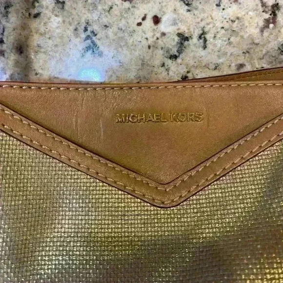 Michael Kors Canvas Leather Tote Shoulder Bag - Picture 3 of 11